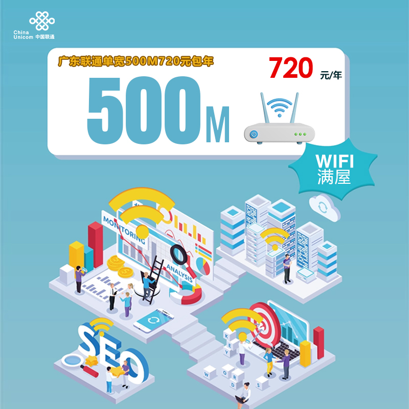广东联通单宽500M720元包年