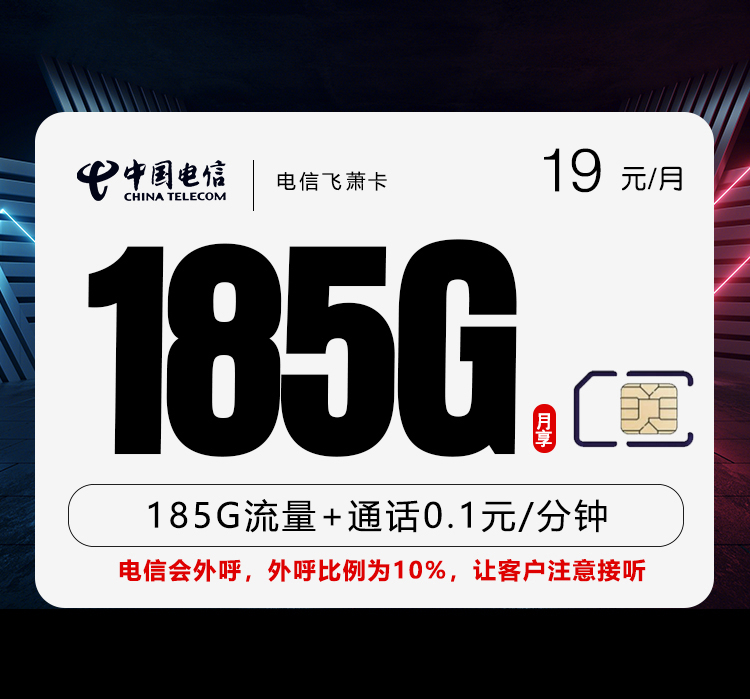 电信飞萧卡【两年19元185G】