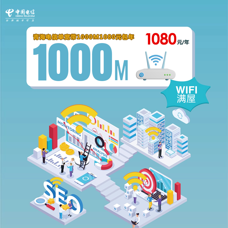 青海电信单宽带1000M1080元包年（新）